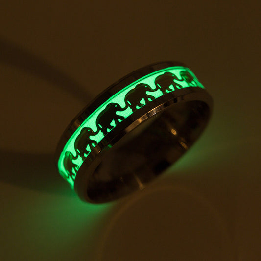 Luminous Elephant Ring Animal Series Jewelry