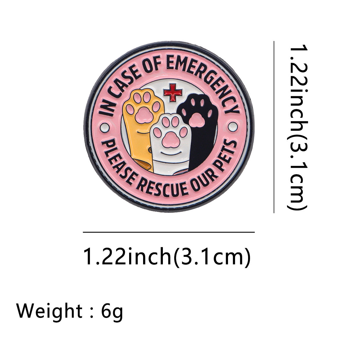 Cartoon Animal Black Cat Pin Alloy Badge