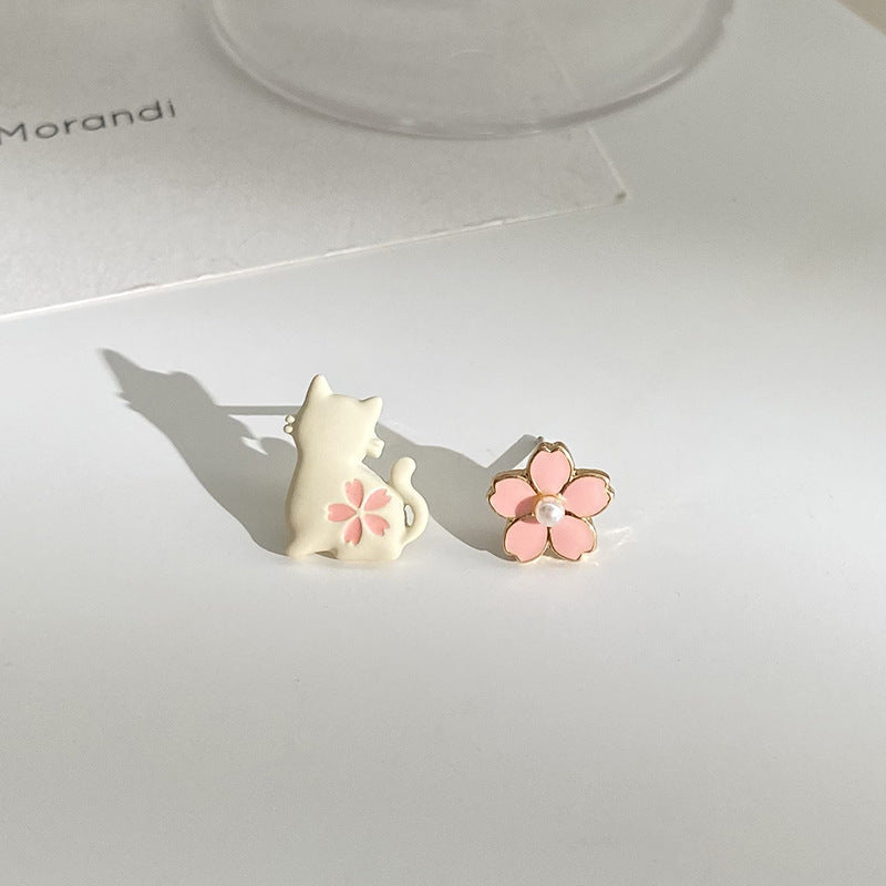 Women's Asymmetric Cartoon Animal Earrings Jewelry