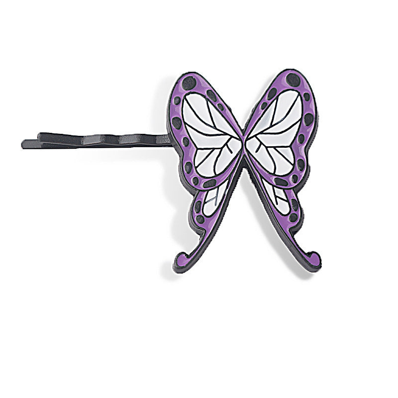 Color Butterfly Keychain Hairpin Brooch Pendant