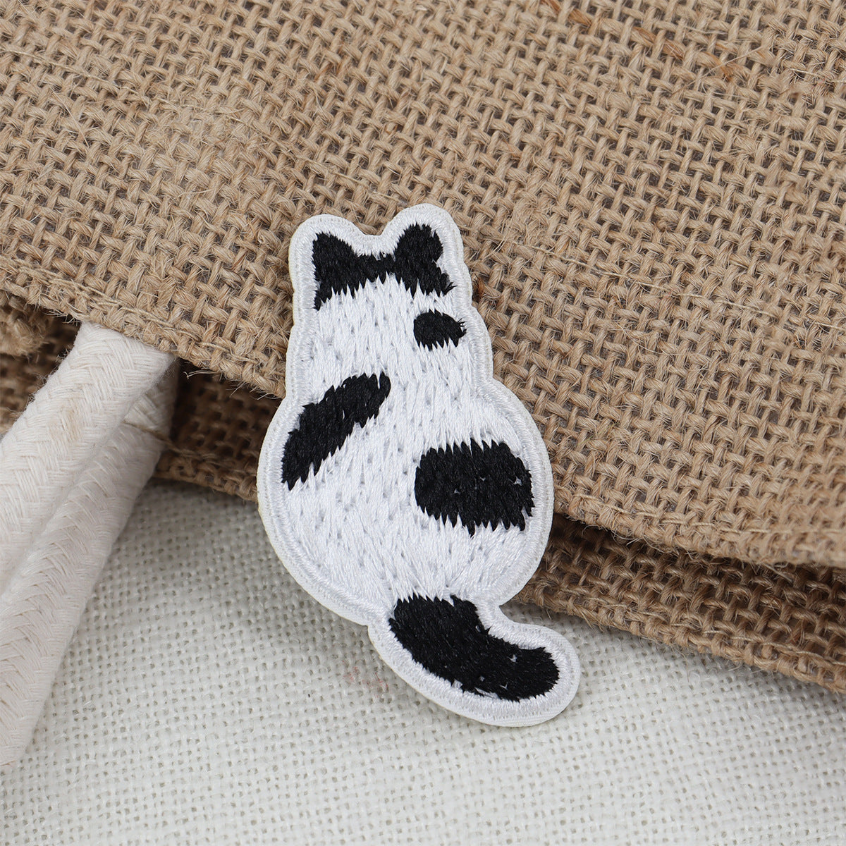 Embroidery Cat Cute Brooch Washing Free Sewing