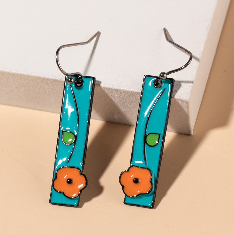 Vintage Cat Flower Earring Splice