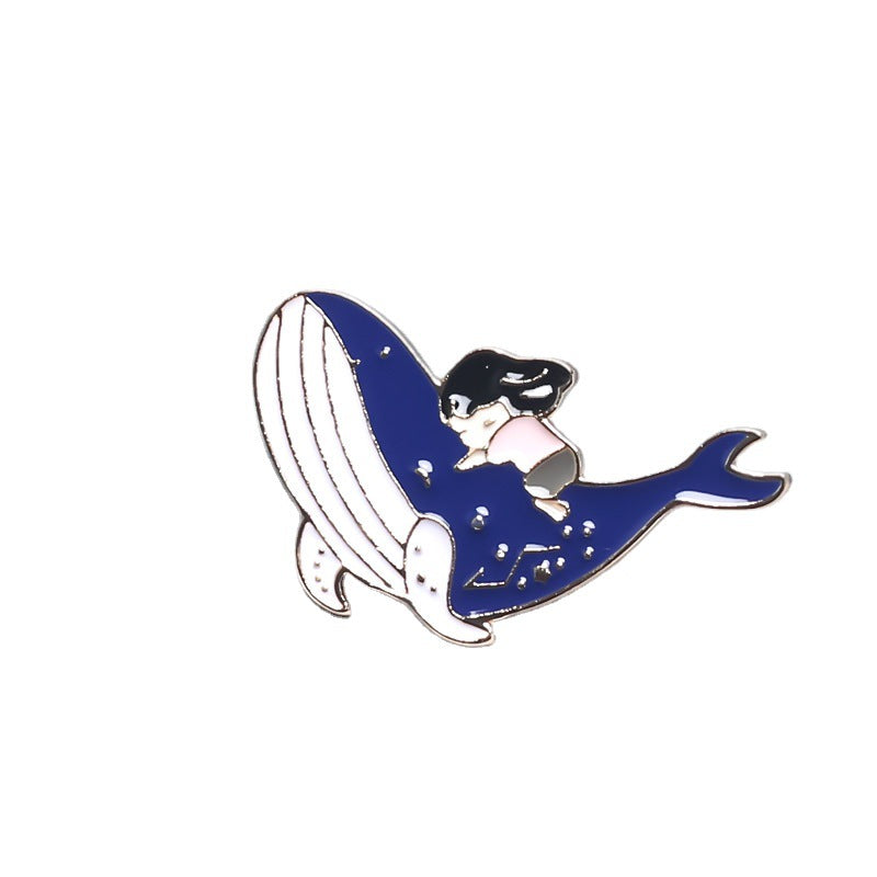 Cute Japanese Girl Shark Girl Brooch Badge