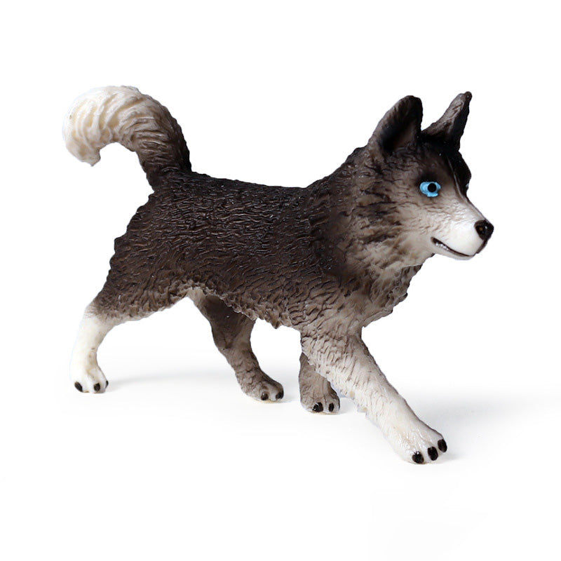Simulation Static Solid Wild Animal Model Husky Pet Dog
