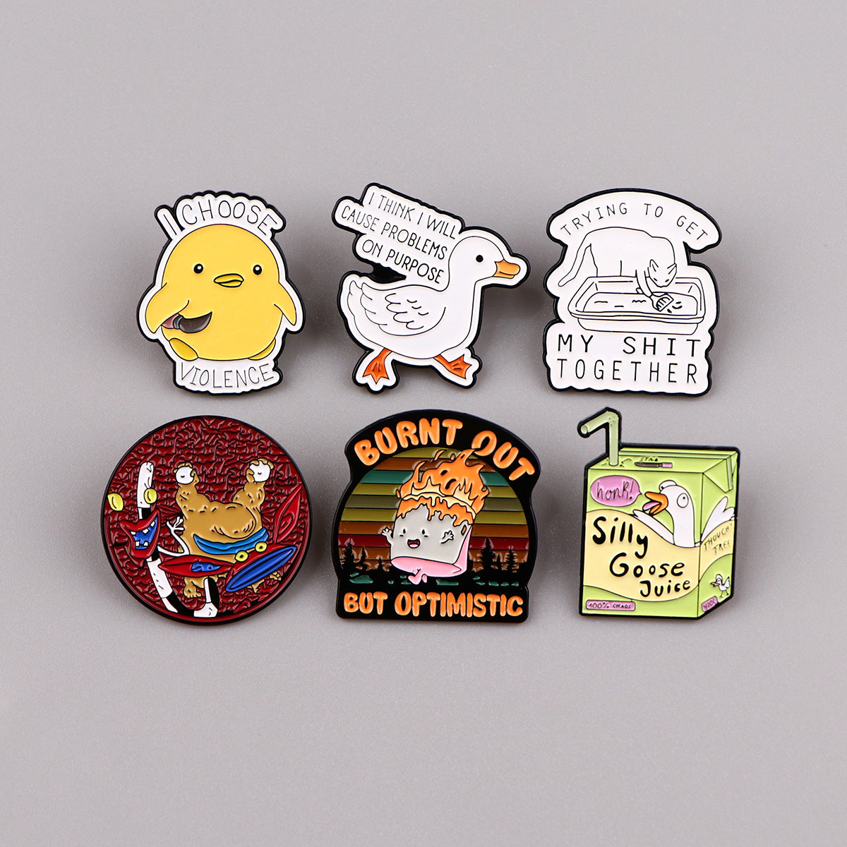 Creative Animal Quotation Alloy Brooch