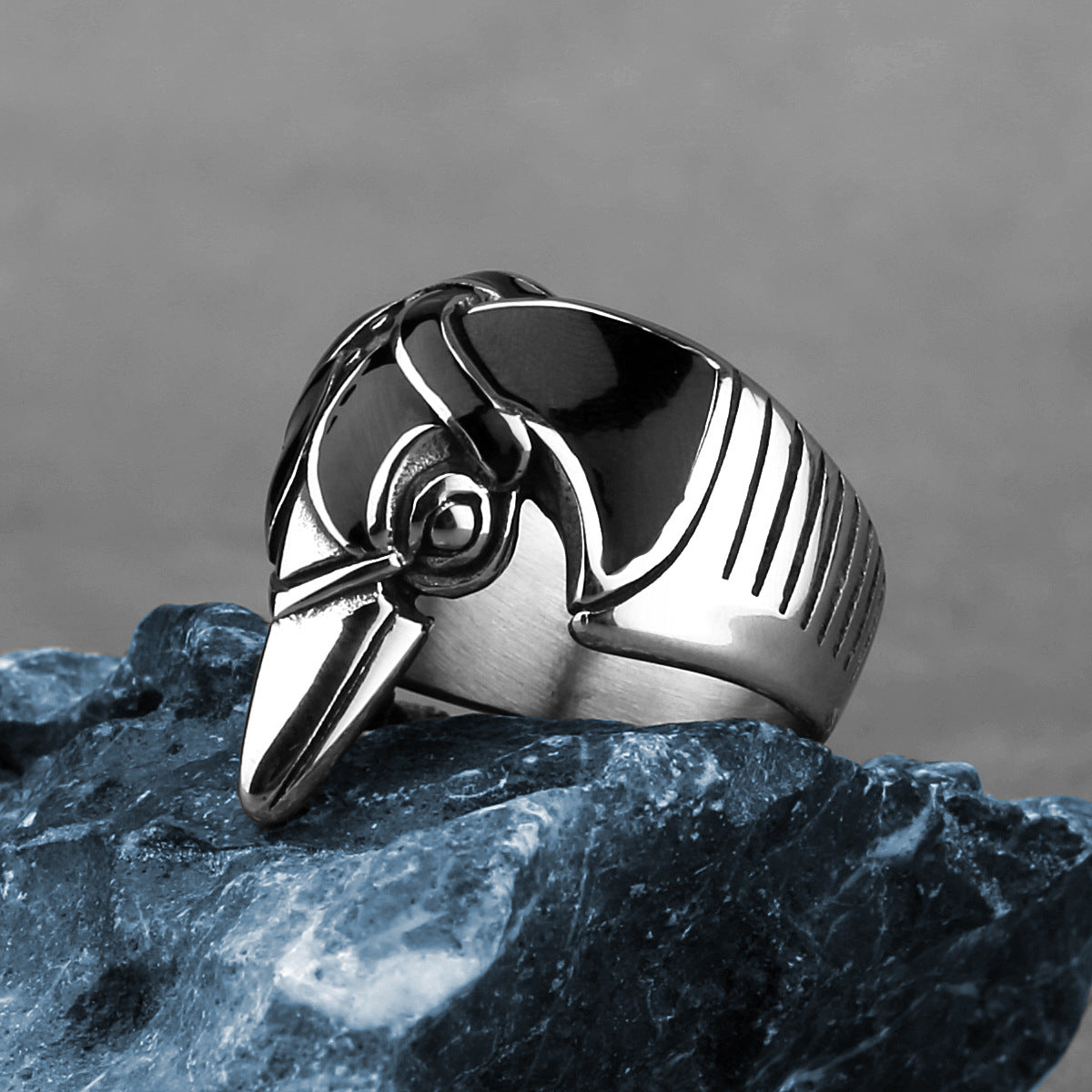 Norse Mythological Animal Viking Crow Stainless Steel Ring