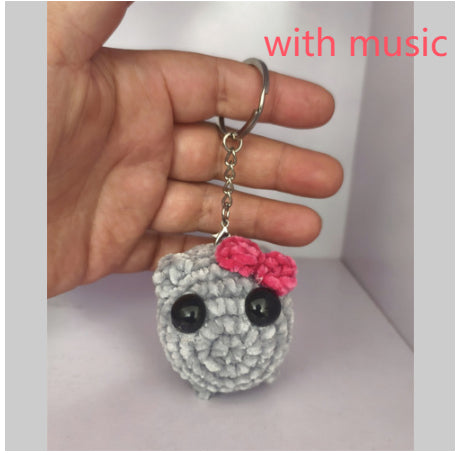 Cute And Minimalist Hamster Crochet Doll Keychain
