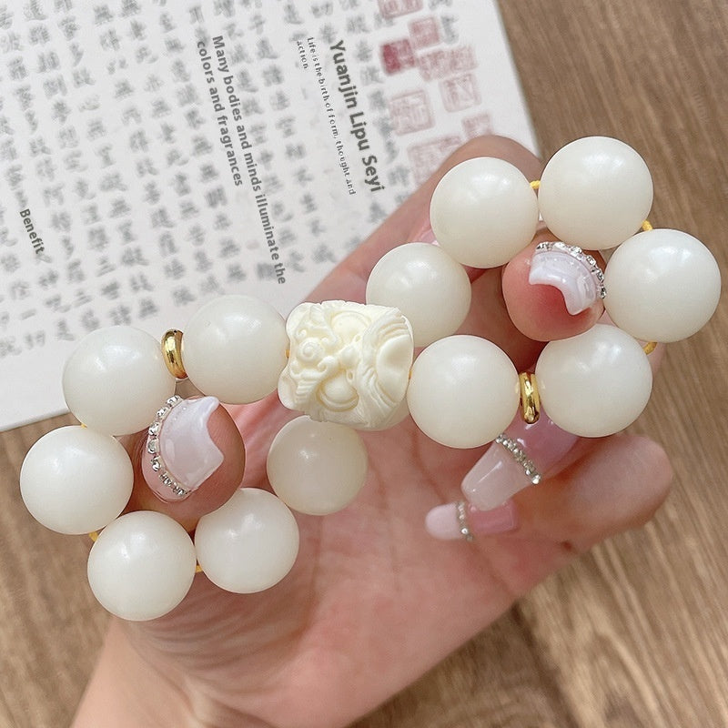 Xingshi Obsidian Single Circle Cultural Artifact Prayer Beads Bracelet Men