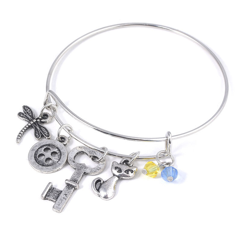 Retro Element Butterfly Cat Key Accessories Bracelet Halloween Gift Bracelet