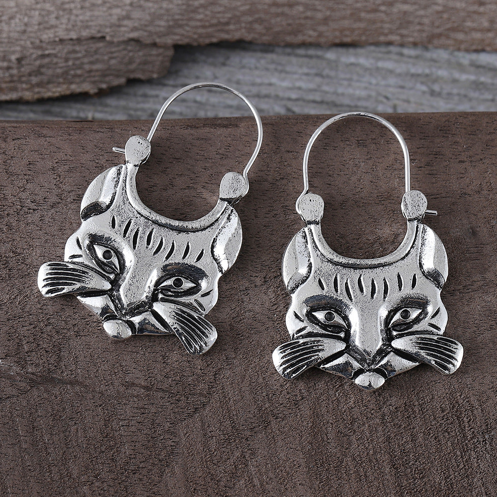 Retro Funny Cat Pattern Earring Eardrop