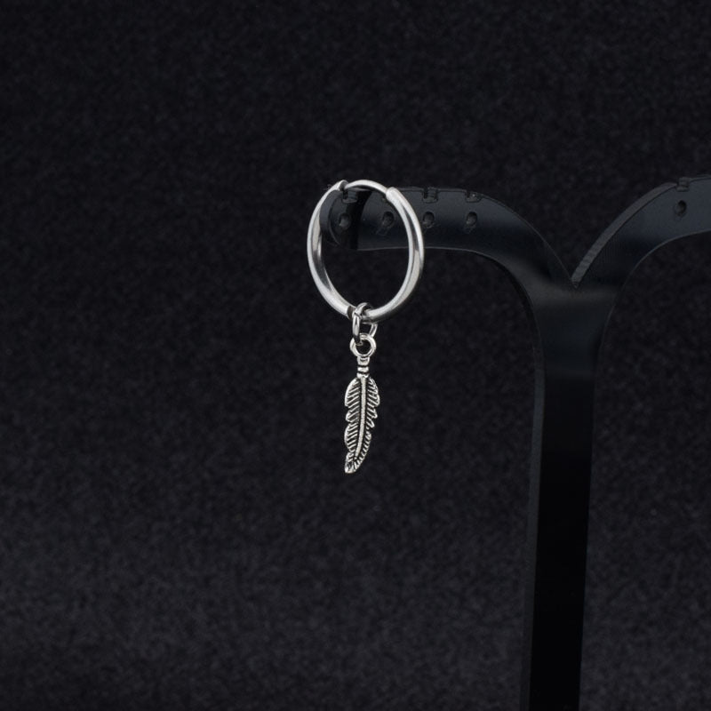 Small Leaves Earring Ear Clip Titanium Steel