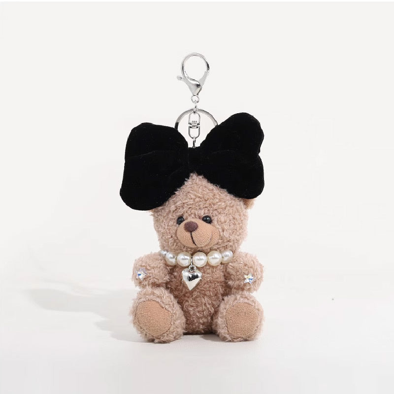 Cute Bow-knot Teddy Bear Bag Charm Keychain