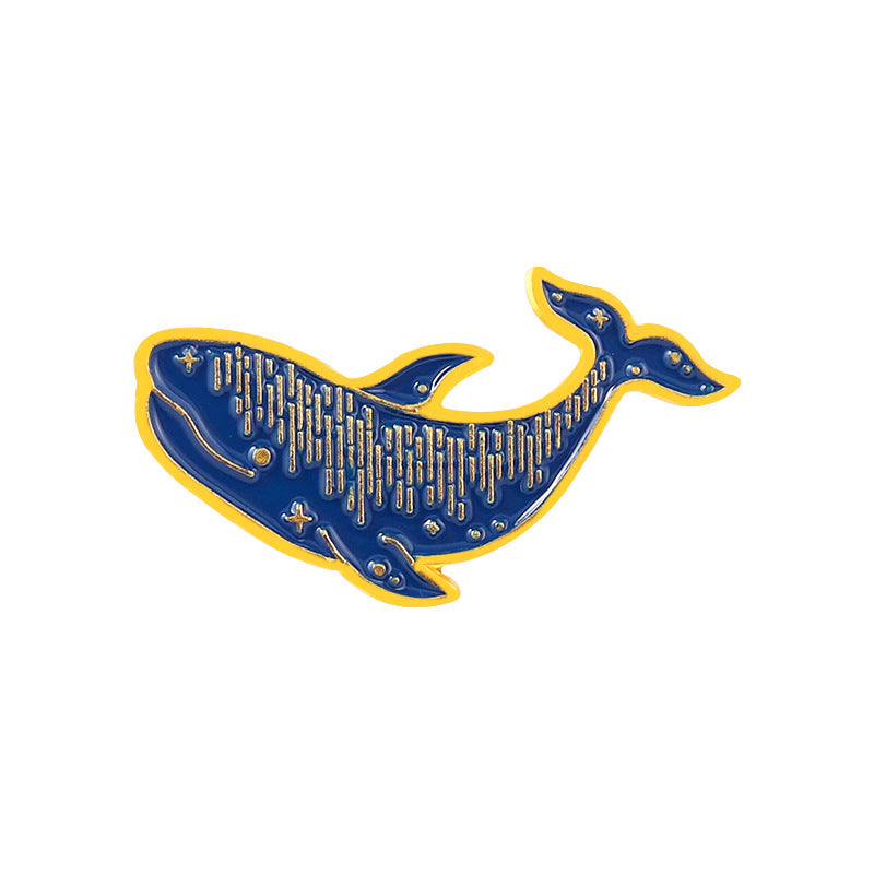Creative Cartoon Animal Cute Whale Alloy Badge