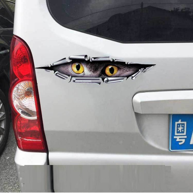 New Tiger Eye Eagle Eye Peeping Bumper Stickers Car Door Decoration 3D Sticker