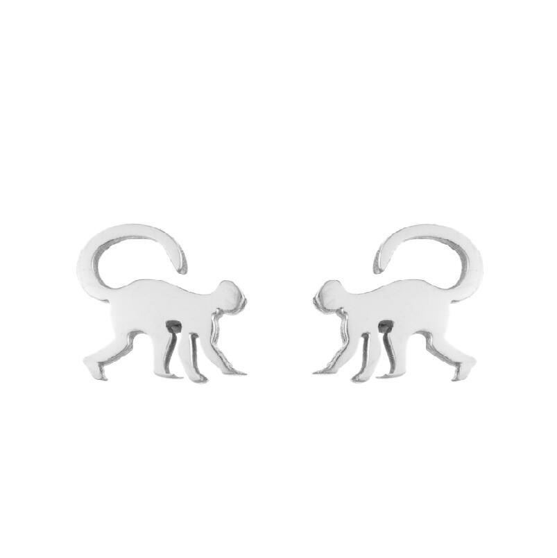 Animal Earrings Peacock Dinosaur Earrings Female Stainless Steel Simple Tortoise Hedgehog Ear Bone Nails