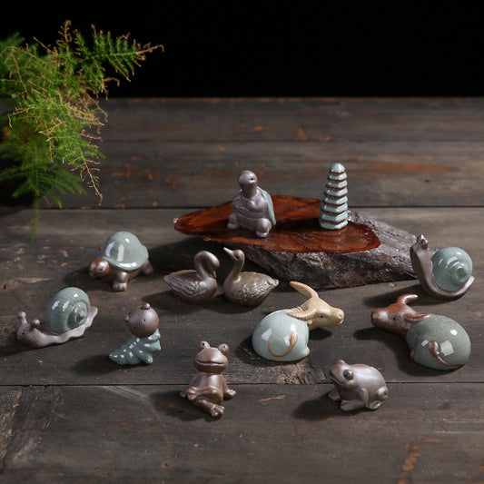 Small Animal Flower Pot Small Ornaments Flower Pet Ceramic Accessories