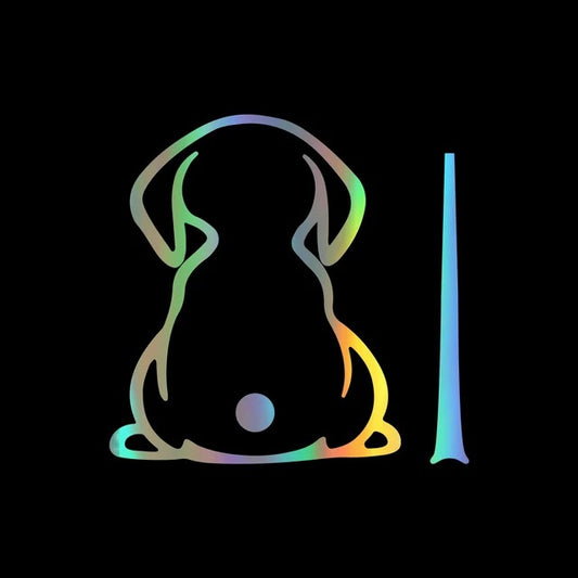 Wiper Back Shadow Dog Rear Gear Glass Paster Automobile Sticker