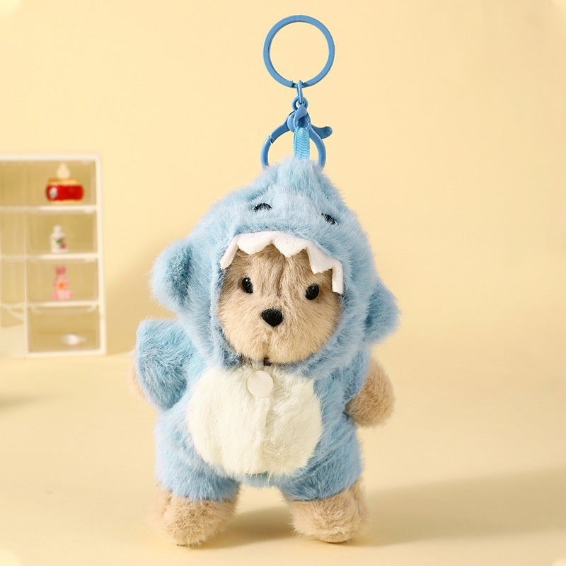 Cartoon Plush Pajamas Bear Keychain Pendant