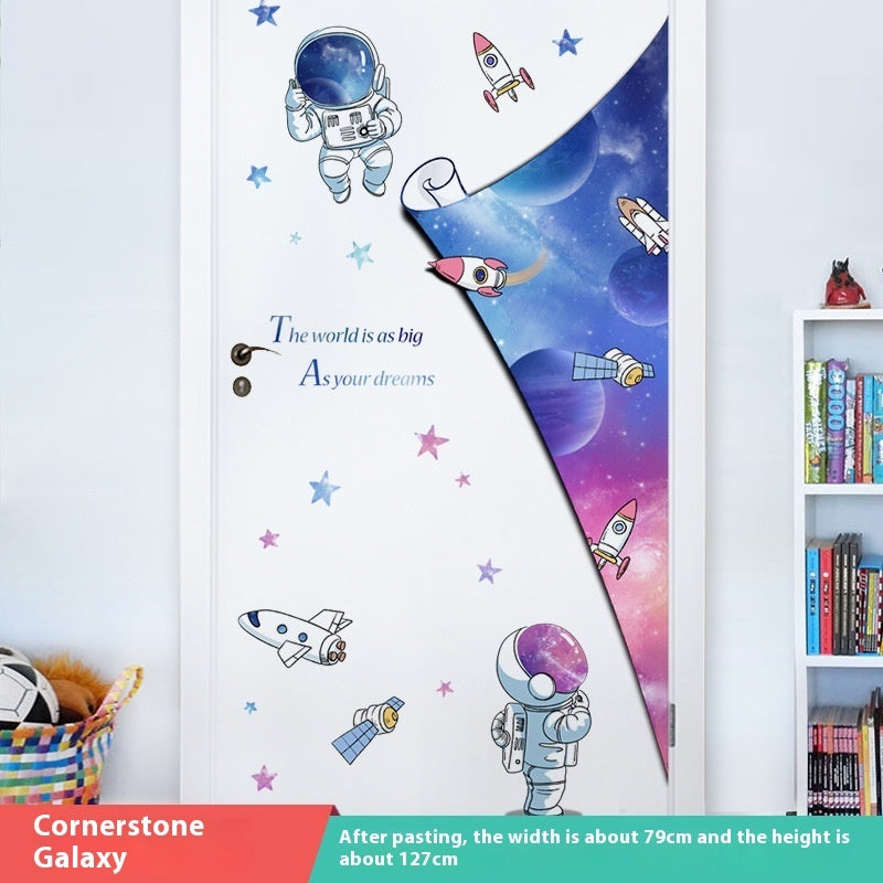 Door Sticker Self-adhesive Sticker Wall Sticker Decorative Painting Door Renovation