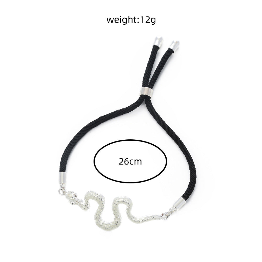Cute Animal Snake-shaped Luminous Glow Men's Free Adjustment Bracelet