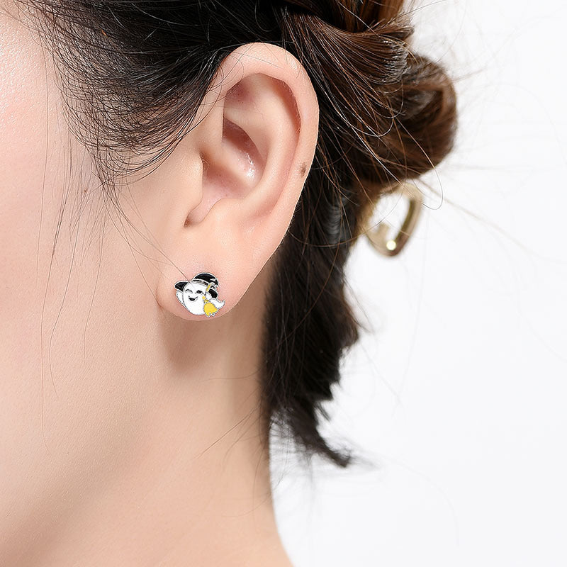 Girly Fashion Skull Head Funny Animal Earring Set