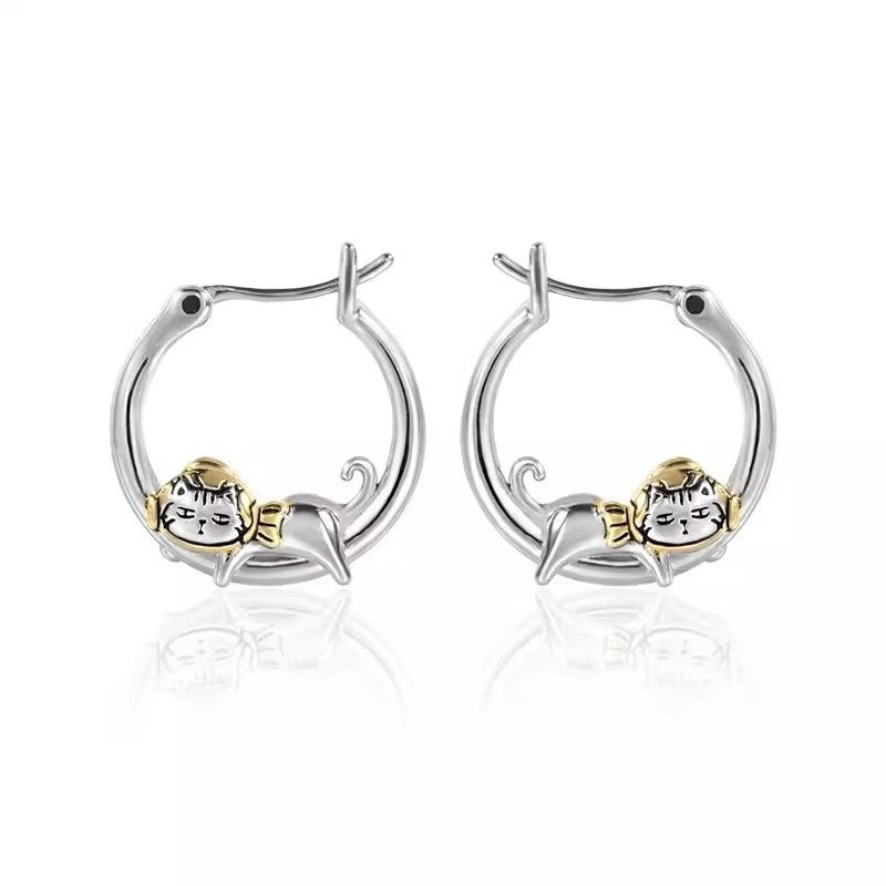 Cute And Graceful Broken Cat Earrings Niche