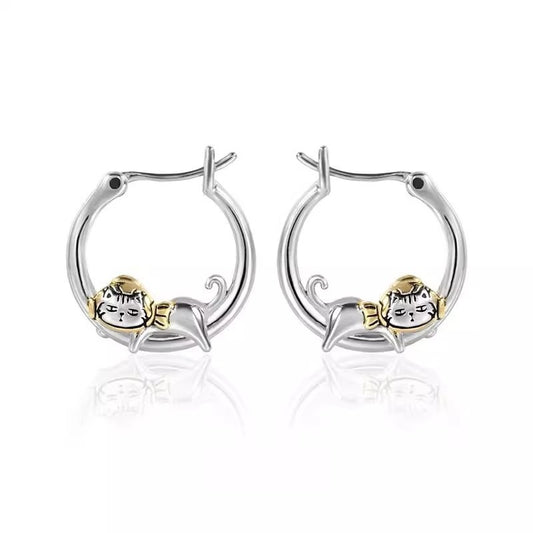Cute And Graceful Broken Cat Earrings Niche