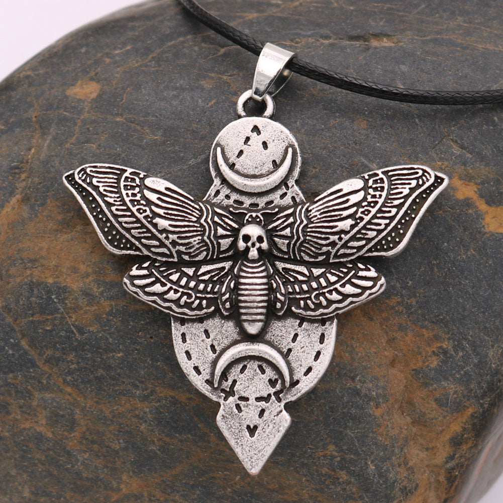 Skull Head Moth Necklace Popular European And American Accessories Animal Pendant Ladies Jewelry