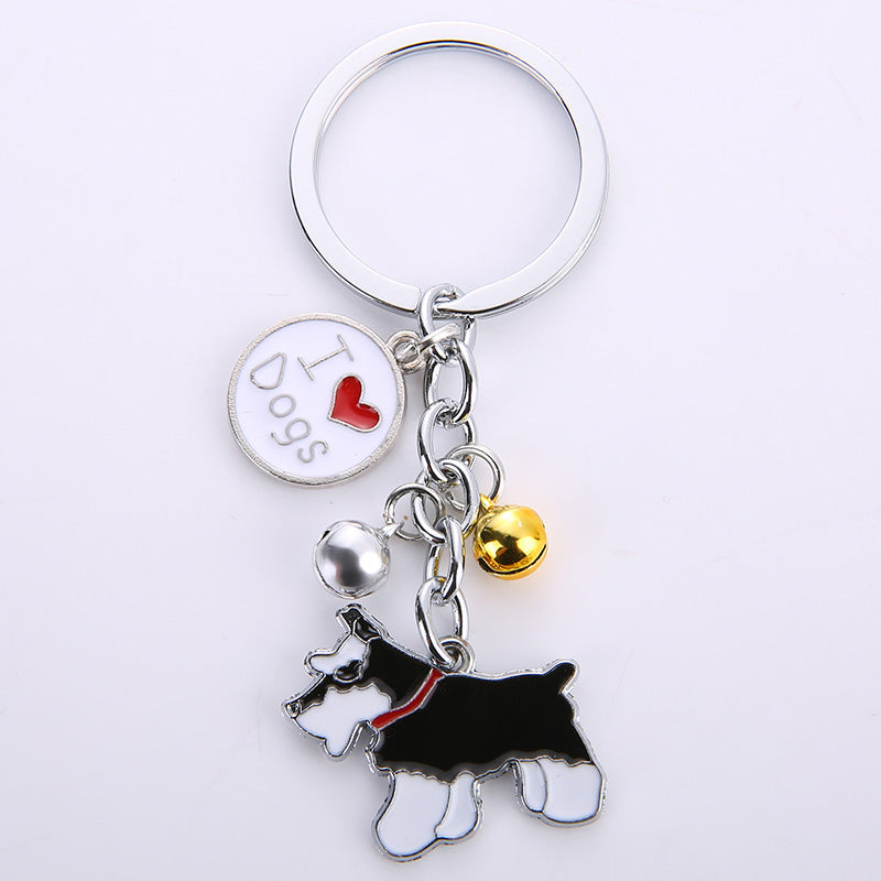 Creative Metal Pet Dog Key Chain Pendant