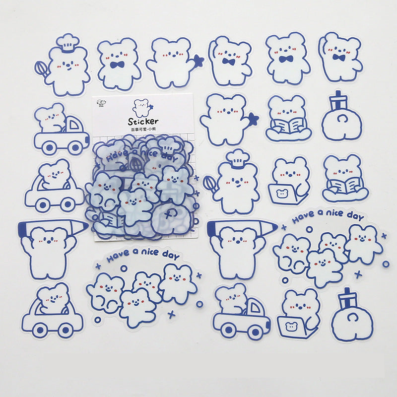 Cute Animal PET Sticker Salt Girl Heart Sticker