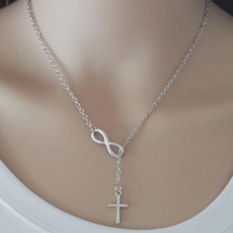 Simple Lucky Number 8-word Short Necklace Jewelry