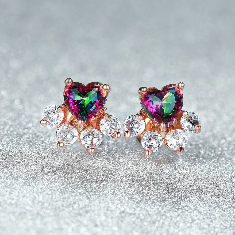 Fashion Cat Footprints  Crystal Earrings For Women