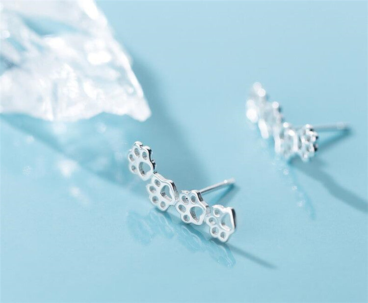 Simple Hollow Out Cat Claw Fashion Animal Earrings