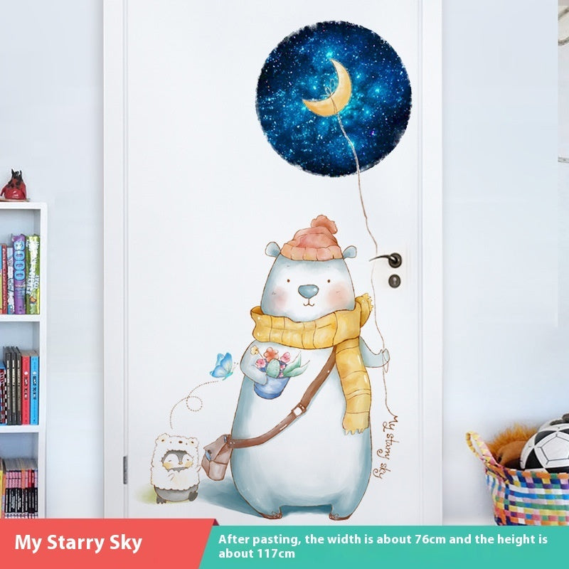 Door Sticker Self-adhesive Sticker Wall Sticker Decorative Painting Door Renovation