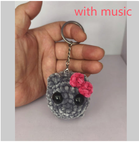 Cute And Minimalist Hamster Crochet Doll Keychain