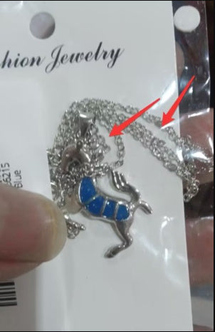 Diamond horse necklace