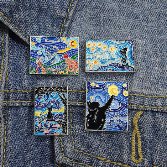 Fashion Personality Art Paintings Brooch