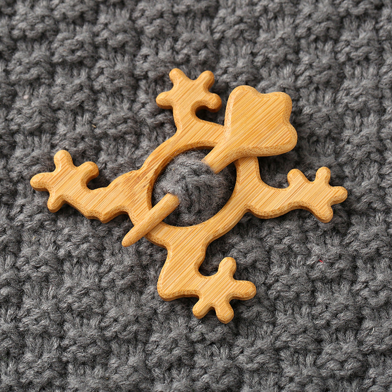Wooden Animal Carving Brooch Gift
