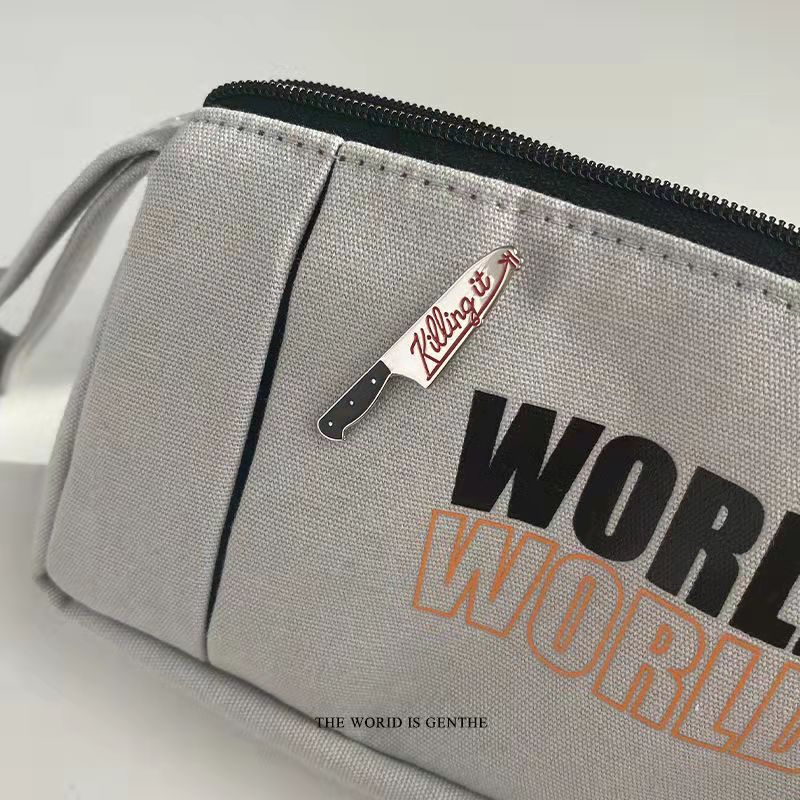 Alloy Kitty Brooch Men's Cute Japanese Style Women's Trendy Cool Personality Ins Couple Badge