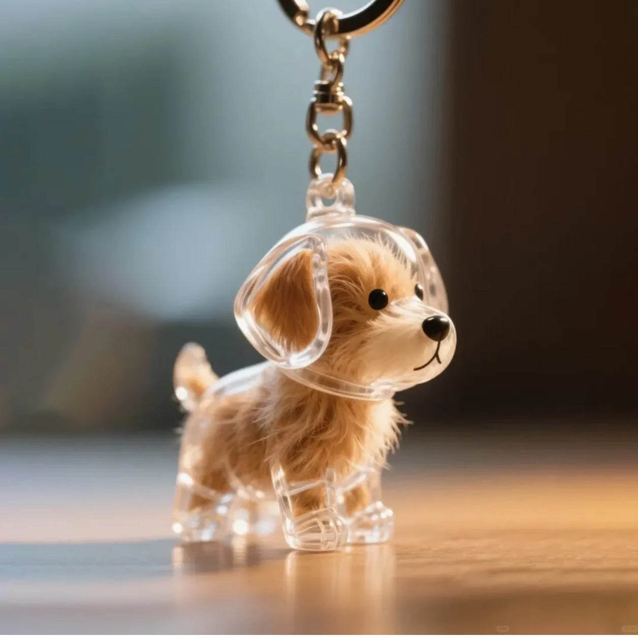 Dog Fur Storage Cute Pendant Keychain Bag Charm