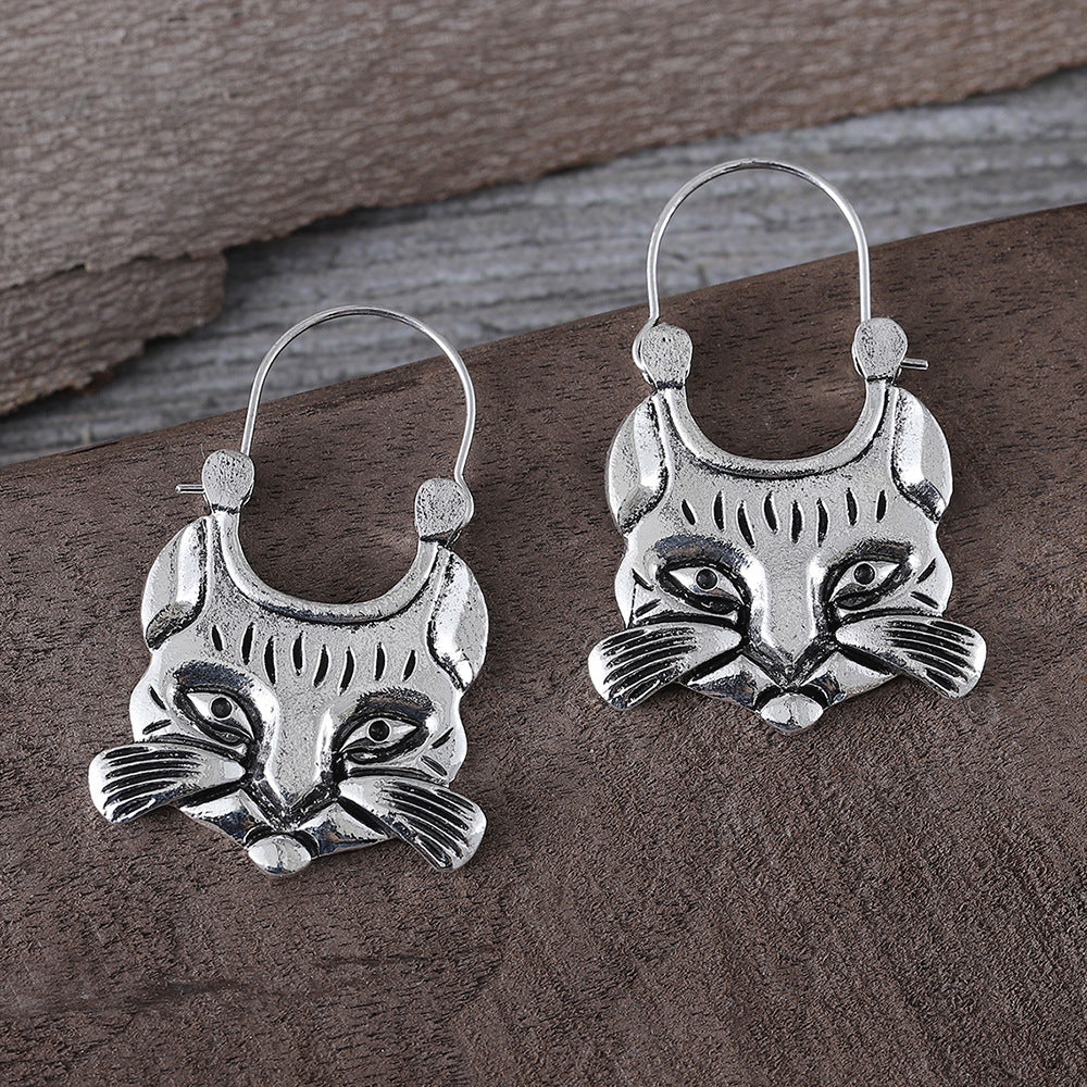 Retro Funny Cat Pattern Earring Eardrop