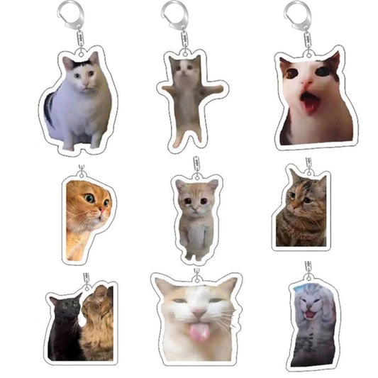 Facial Expression Bag Keychain Acrylic Hang Decorations