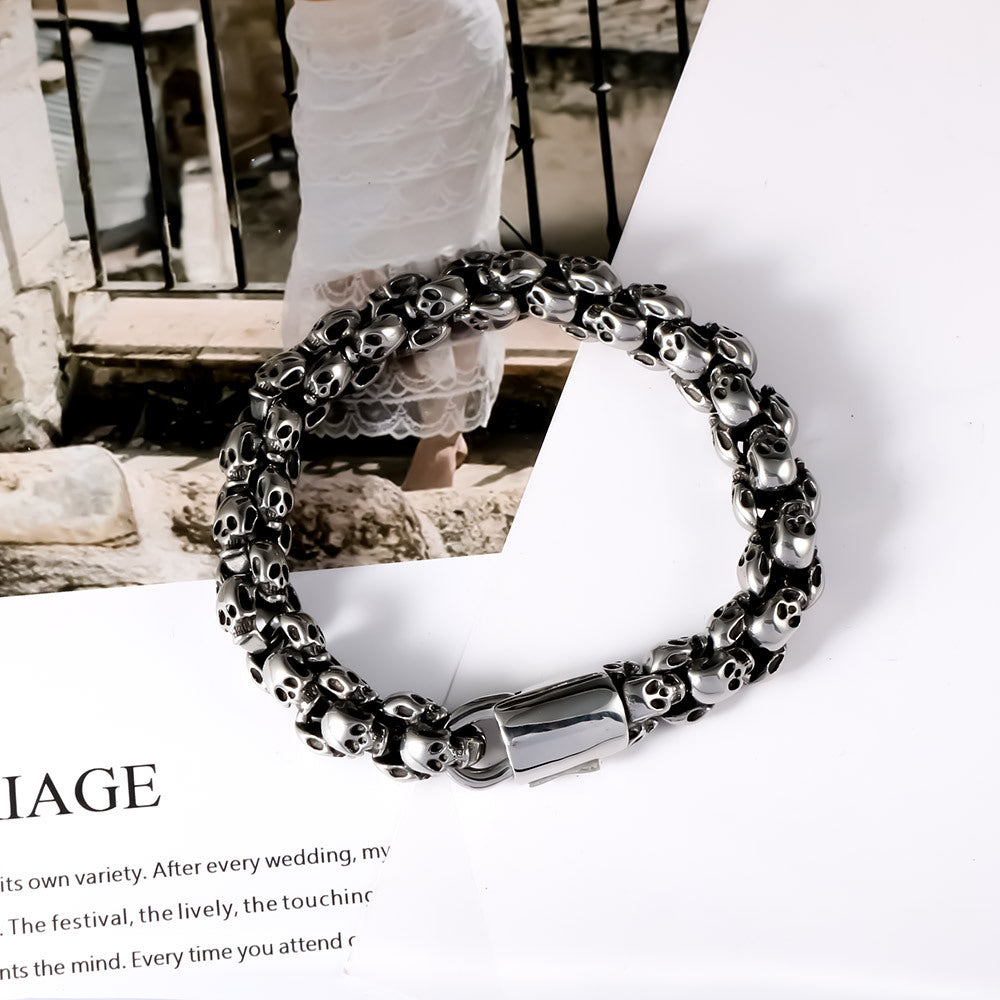 Skull Titanium Steel Men's Bracelet