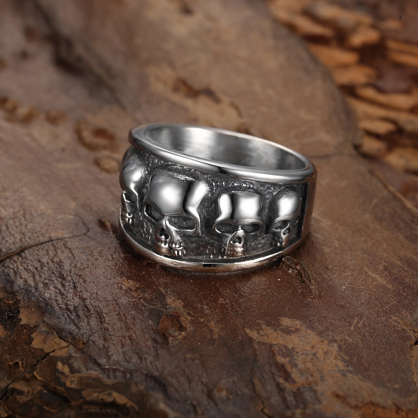 Multiple Skull Ring Punk Men's Jewelry