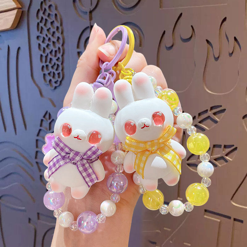 Cartoon Beaded Cute Bunny Doll Keychain