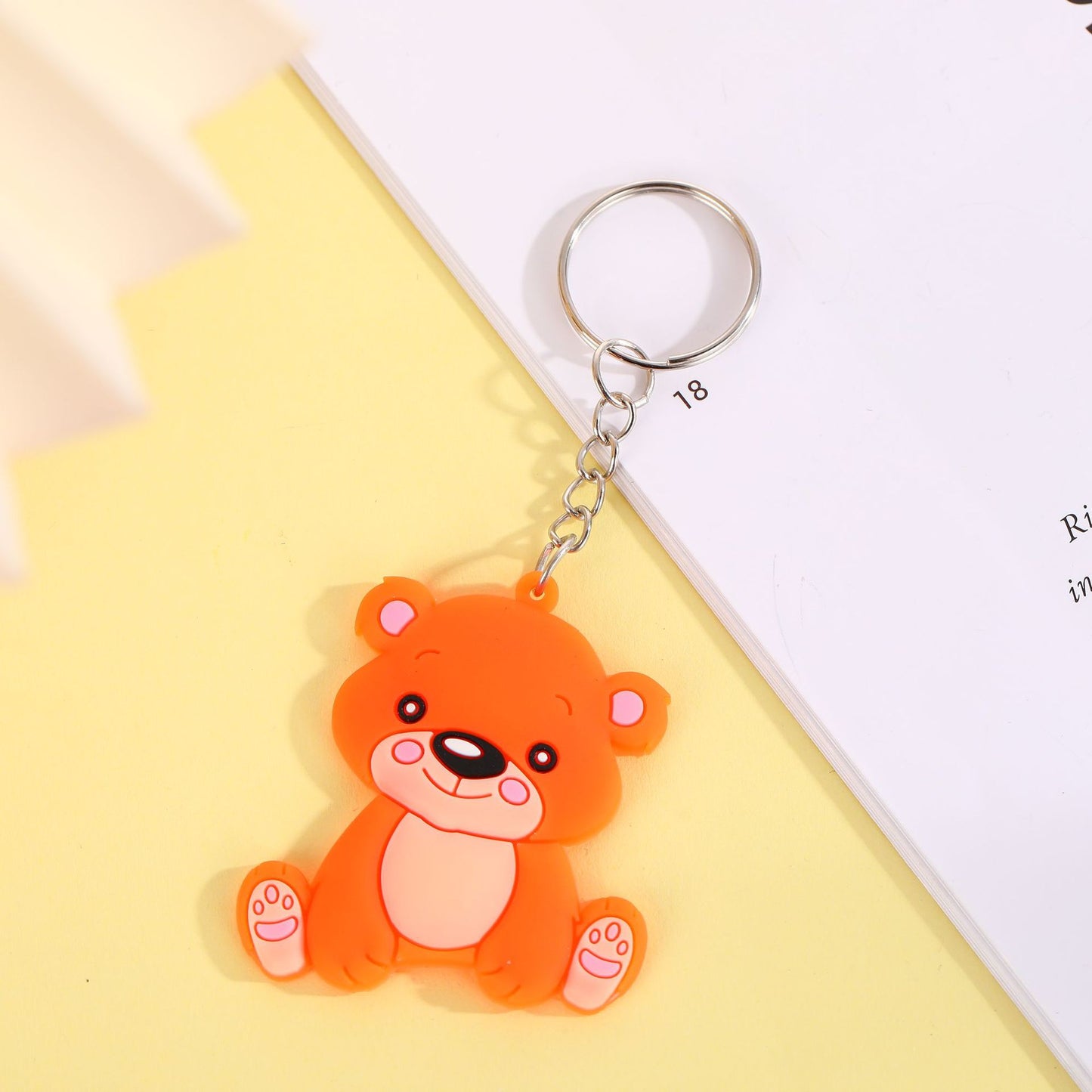New PVC Soft Rubber Small Gift Cartoon Animal Keychain