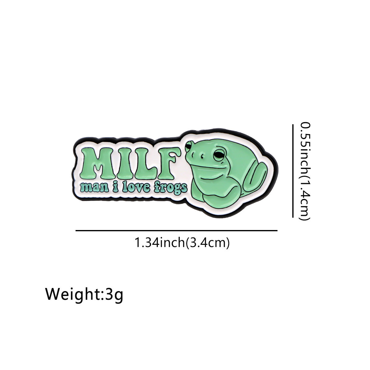 Frog Quotation Brooch Cartoon Golden M Badge Creative