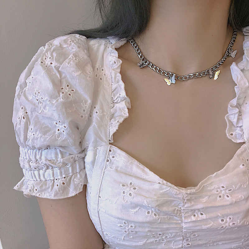 Punk Style Hip-hop  Di Butterfly Necklace Necklace